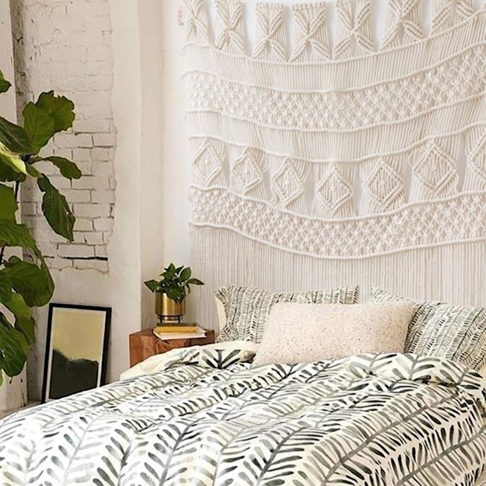 Handmade Bohemian Braided Macrame Indie Dorm/Living Room/Wall/Bedroom Decor - Picture 2 of 8